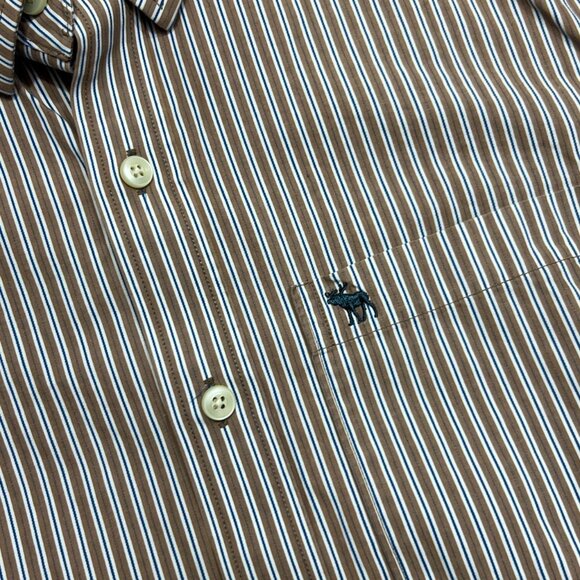 Vintage Abercrombie & Fitch Men’s Shirt Medium Striped Button Up Muscle 90s - Picture 4 of 5
